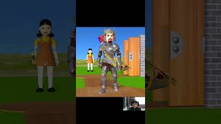 Scary Teacher 3D vs Squid Game Armor Dresses and Honeycomb Candy Wall Challenge Granny Loser #shorts image