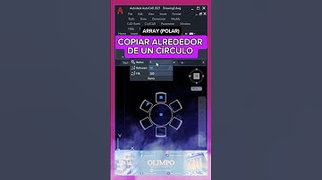#10 - ARRAY (POLAR) - Cómo COPIAR UN OBJETO al rededor de un círculo en AutoCAD