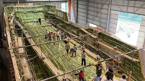 Azure III - 105' Power Catamaran Hull Infusion