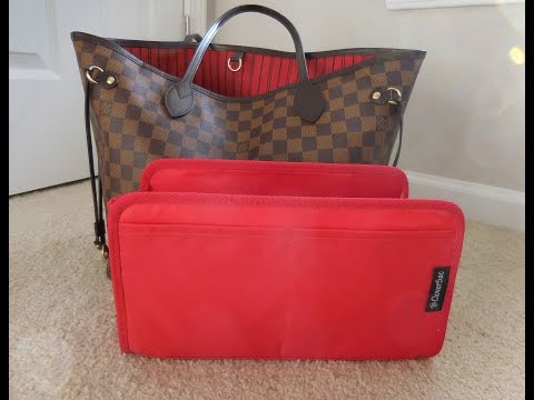 Purse Bling Neverfull GM Base Shaper, Bag Shaper for LV Never Full Bags and Other LV Totes, Vegan Leather (Red, gm)