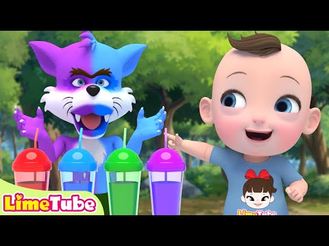wolves love juice | Wheels On The Bus +more Nursery Rhymes &amp;amp; Kids Songs | Kindergarten | LimeAndToys