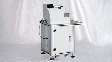 electric wire labeling machine tabletop labeller testing video máquina de etiquetado de alambre
