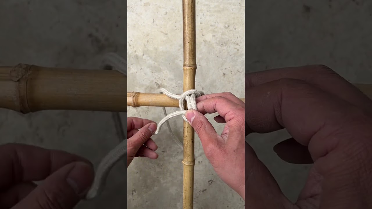 Cross-shaped objects are bound together