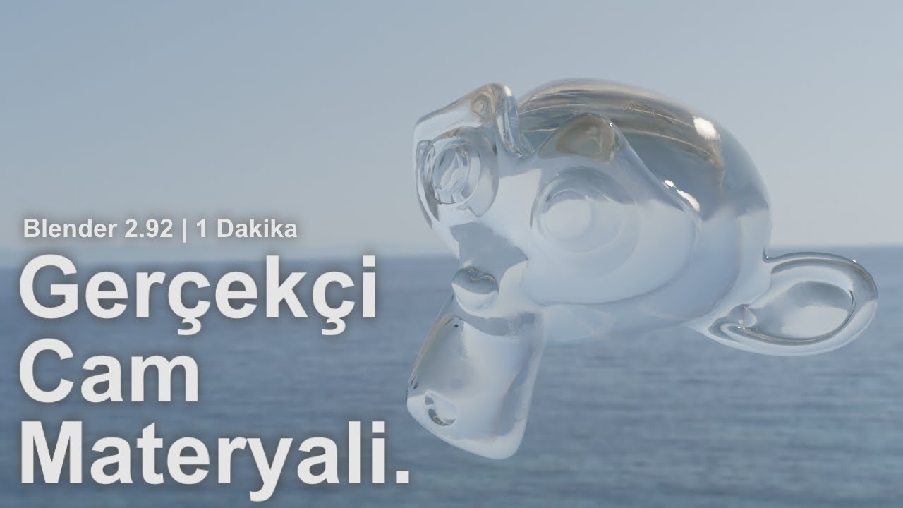 1 Dakikada Cam Materyali oluşturmak | Blender 2.92