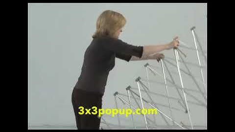 How to assemble a magnetic pop up exhibition display stand