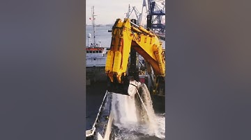 The Backhoe dredger has a powerful digging force and can easily handle various soil types .