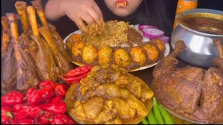 EATING MUTTON FAT CURRY|MUTTON CURRY SPICY|CHICKEN CURRY, EGG CURRY||MUKBANG ASMR EATING SHOW