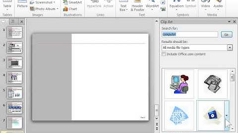 PowerPoint 2010 Insert a Clip from the Clip Organizer