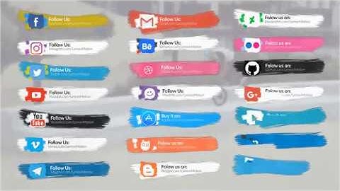 Social Media Brush Lower Thirds Pack - After Effects Template