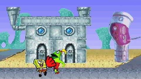Game Boy Advance Longplay [165] SpongeBob SquarePants: SuperSponge