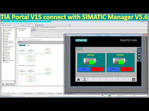 TIA Portal V15 connect with SIMATIC Manager V5.6 by simulation