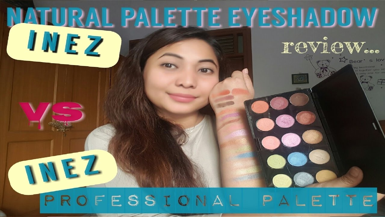 Review Swatch Inez Natural Eyeshadow Palette Natural