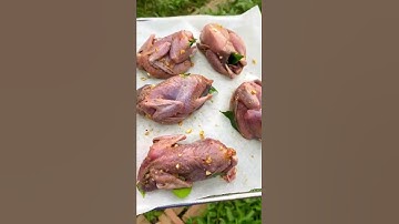 Làm CHIM CÚT QUAY MẮC MẬT bằng nồi chiên không dầu | Bếp Công Chúa #shorts