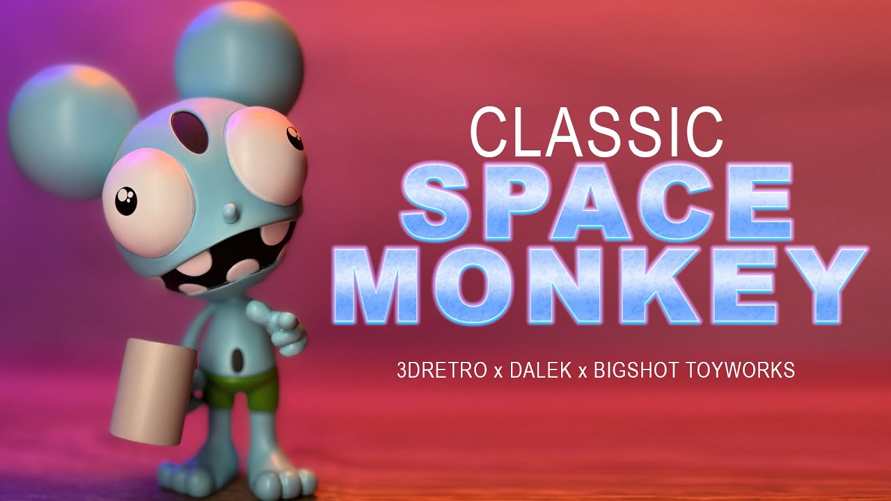 3DRetro x Dalek x Bigshot Toyworks - Classic Space Monkey BLUE edition released!