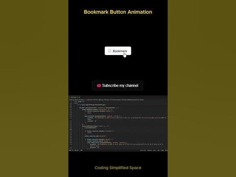 Bookmark Button Animation. #css #html #tutorial #shorts - YouTube