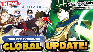 *GLOBAL NEWS* 999 FREE SUMMONS & SPIRIT DIVE YUNO COMING! | Black Clover Mobile