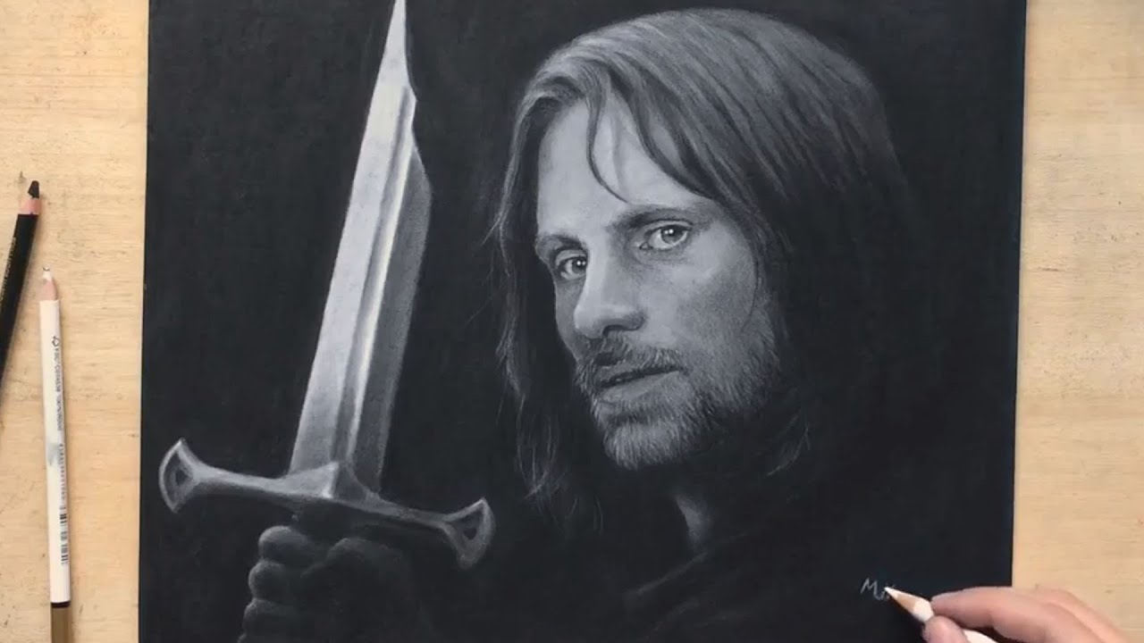 ArtStation - Aragorn - Portrait Drawing (Fan Art)