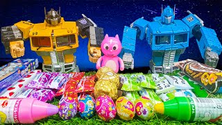 Optimus Prime Mukbang Animation | Naughty pink cat | Magic confectionery food | Robot mukbang ASMR screenshot 3