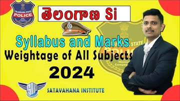TS Si  Syllabus in 2022 and Weightage marks Of all Subjects & Previous Year Paper analysis | SIP