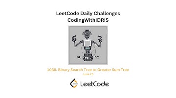 1038  Binary Search Tree to Greater Sum Tree