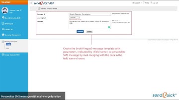 9. Personalize SMS message with mail merge function