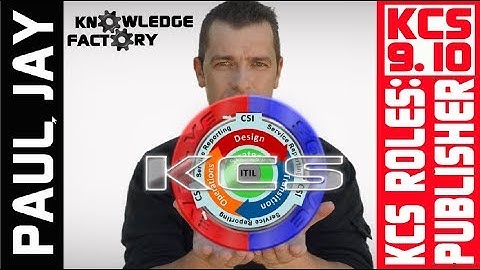 KCS 9.10 The KCS Publisher Role - Knowledge Centered Support