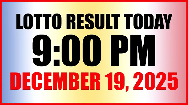 Lotto Result Today 9pm Draw December 19, 2025 Swertres Ez2 PCSO