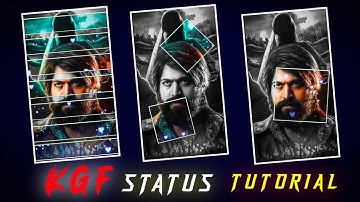 How to make KGF chapter 2 Atitude Status in kinemaster  | full screen status editing | #kgfchapter2