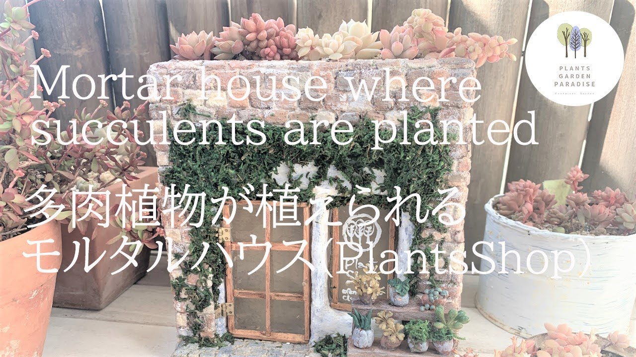 ハンドメイド 多肉植物花壇のあるモルタルハウス鉢 Handmade Succlent Plant Diy Youtube