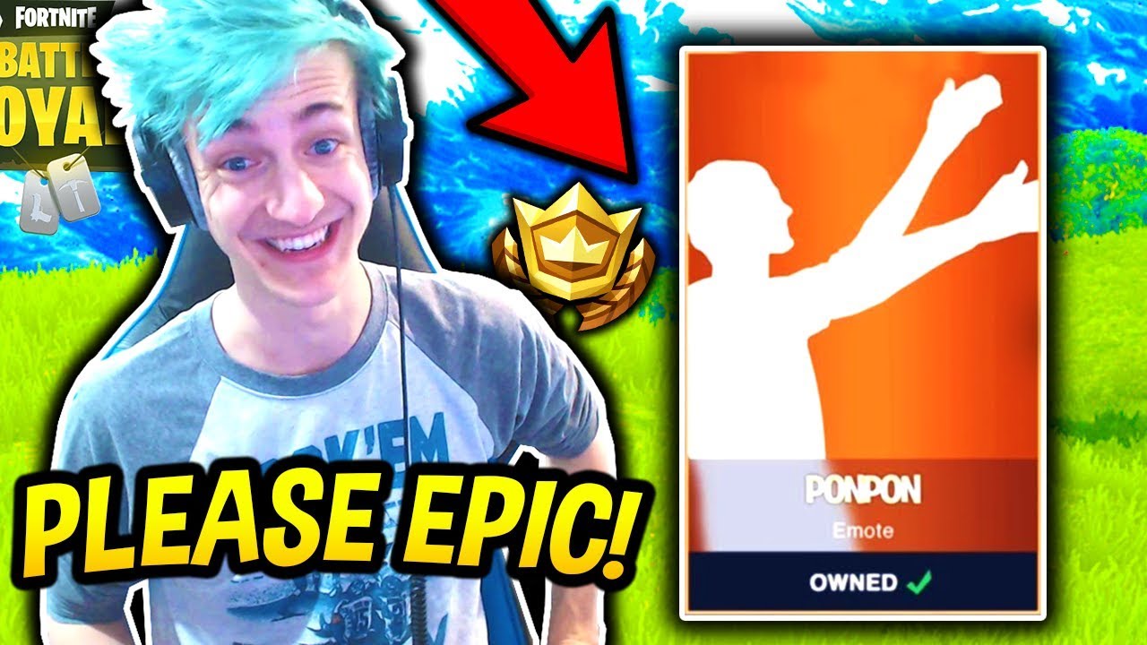 NINJA WANTS TO ADD THE PON PON DANCE TO FORTNITE!! *NEW EMOTE* Fortnite ...