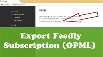 Export or Download Feedly Subscription