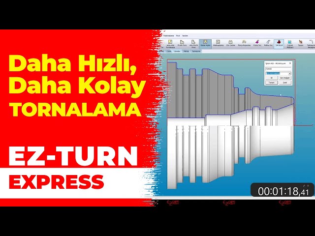 2 Eksen CNC Tornalama Türkçe CAD/CAM Yazılımı - EZ-TURN Express - En Hızlı En Kolay