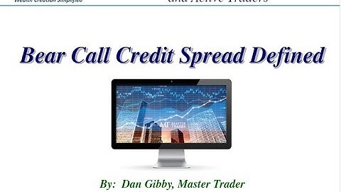 Bear Call Credit Spread Defined - MasterTrader.com Income Trade