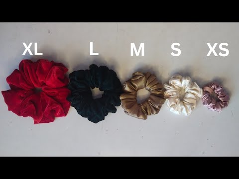 scrunchies size || how to make scrunchies || - YouTube