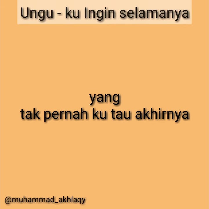 Status WhatsApp kekinian Ungu - ku ingin selamanya