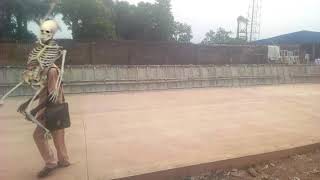 Scary the mighty  skeleton  dancing  on the  public  road  in isheke ebony state