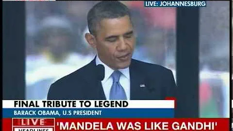 Barack Obama's speech at Mandela memorial