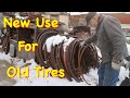 A Creative Use For Old Wagon Tires | Engels Coach Shop