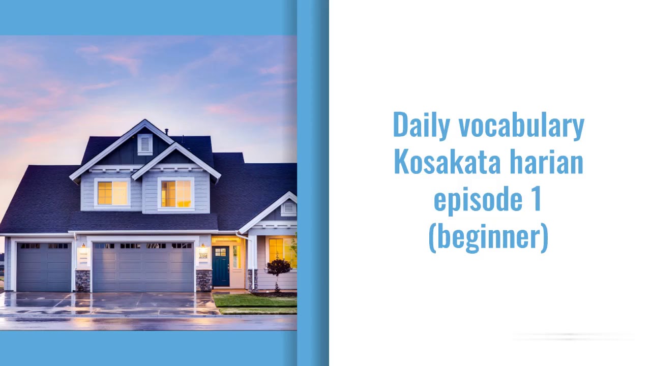 Daily Vocabulary Kosa kata harian Beginner bahasa  