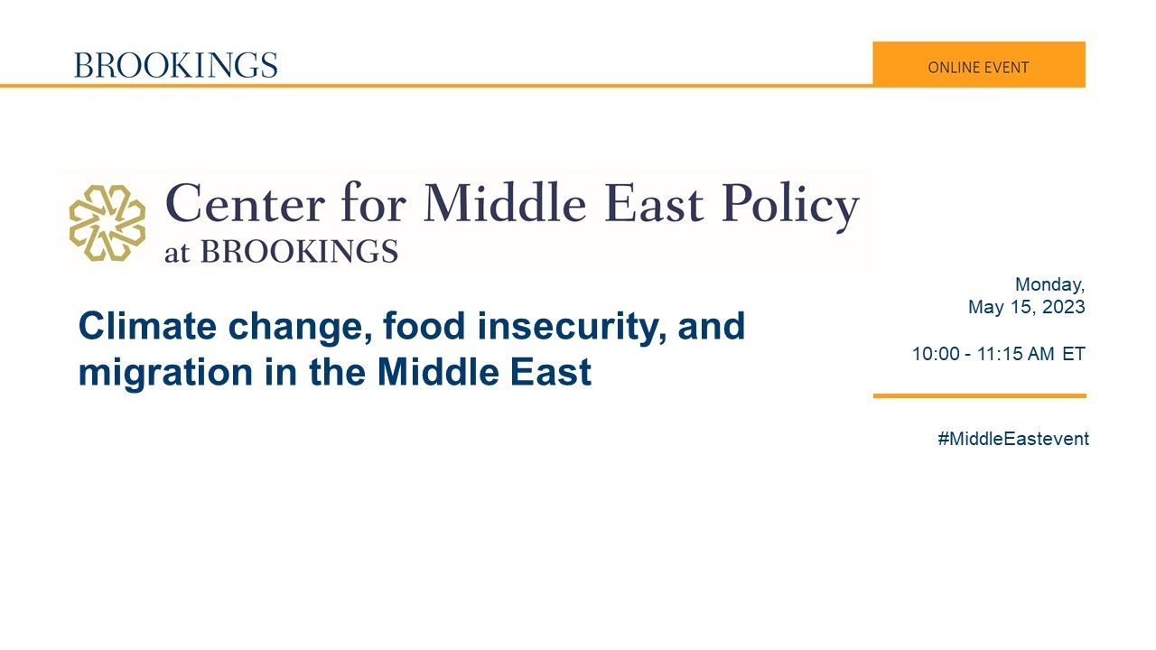 Climate change, food insecurity, and migration in the Middle East