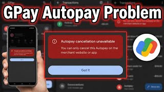 Gpay Autopay Cancellation Unavailable Problem Solve Kaise kare | you can only cancel this autopay