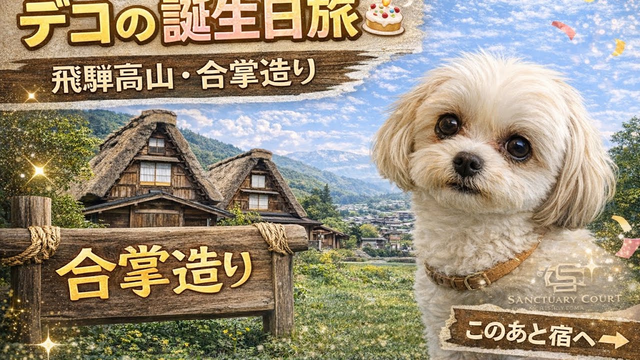 【宿おすすめ／愛犬と泊まれる宿】【飛騨高山／白川郷】サンクチュアリコート高山に宿泊、合掌造りの高山の街並みを満喫♪