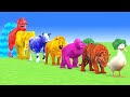 Paint animals cat dog tiger lion monkey cow elephant fountain crossing wild and farm animal game