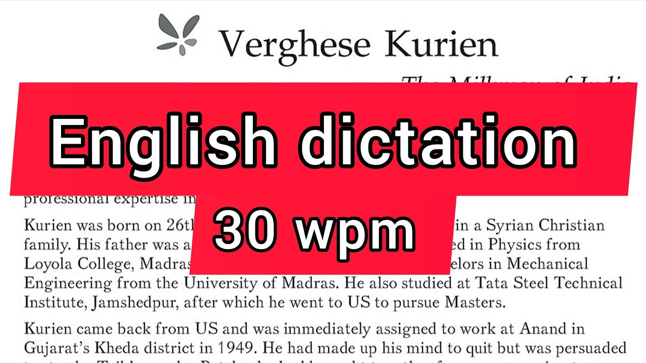 @30 wpm English audio dictation for typing and steno ll mp high court ll SSC ll LDC || english dict