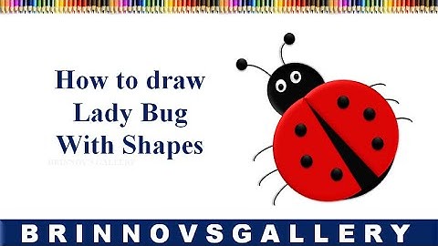 How to draw lady bug | Drawing With shapes | step by step | how to Draw with PowerPoint | Drawing