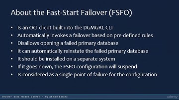 027 Oracle 12C Data Guard Administration - Enabling Fast Start Failover - Lecture