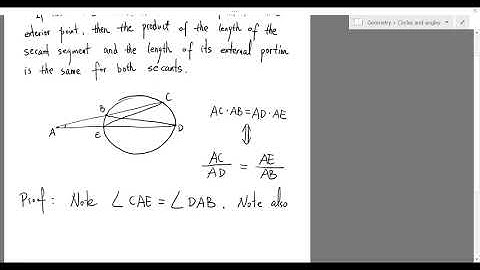 Secant Segment Product Theorem, Euclidean Geometry, Angles and Circles, Part 11
