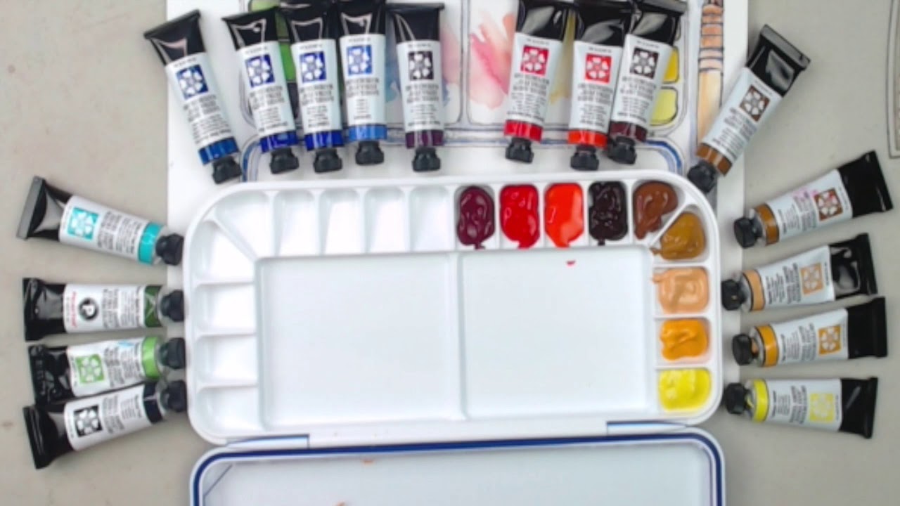 Setting up a new watercolor palette, I made a video about s…