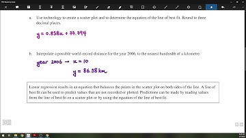 6.3 - Modelling Data with a Line of Best Fit