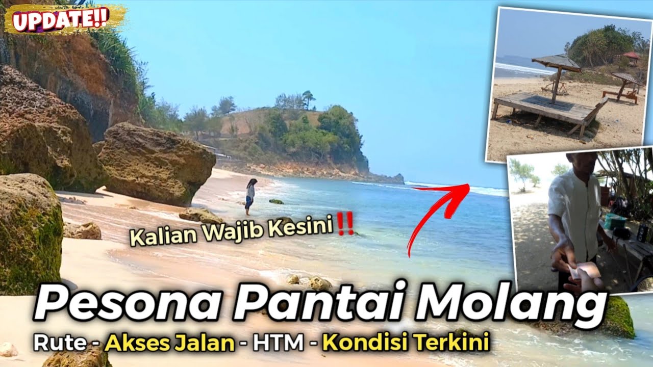Rute dan Akses Jalan Menuju Pantai Molang Tulungagung Terbaru | Suasananya Enak Cocok Buat Healing!!